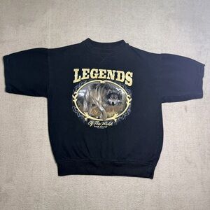 Vintage Lost Creek Sweatshirt Men’s Large Nature Graphic Print Short Sleeve